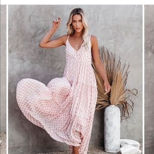 Vici Fathoms Below metallic maxi dress